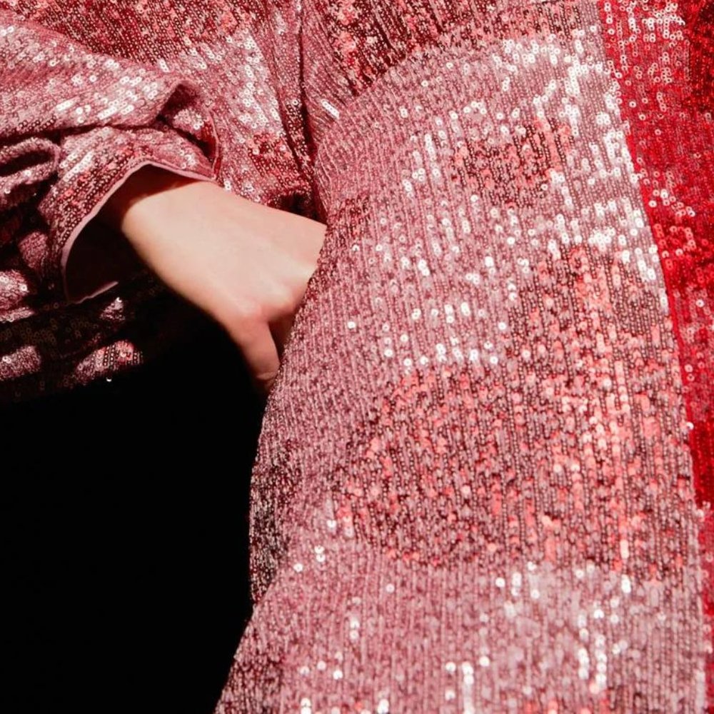 FARM Rio Red and Pink Sequin Midi Dress - Picture 4 of 12